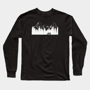 Cycling in the Mountains Shirt, Bikes and Mountains, Riding in the Mountains, California Mountains Cycling, Outdoor Cycling, Nature Cycling Long Sleeve T-Shirt